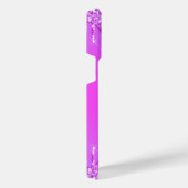 Lila Neon Glitzer Individuelle Name iPhone Case iPhone Hülle (Rechte Seite)
