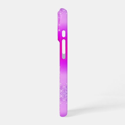 Lila Neon iPhone-Fall Personalisiert Ihren Namen iPhone Hülle (Linke Seite)