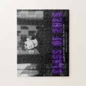 Lila Neon-Klasse des Abschluss-Fotos 2025 Puzzle (Vertikal)