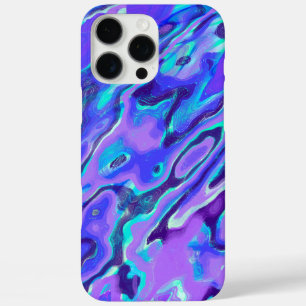 Lila Neon-Marmor-Textur Abstrakte Flüssiglack iPhone 16 Pro Max Hülle