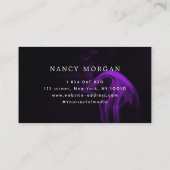 Lila Neon Nails Business Card Visitenkarte (Rückseite)