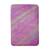 Lila Neon Palms Bath Mat Badematte (Vorderseite Vertikal)