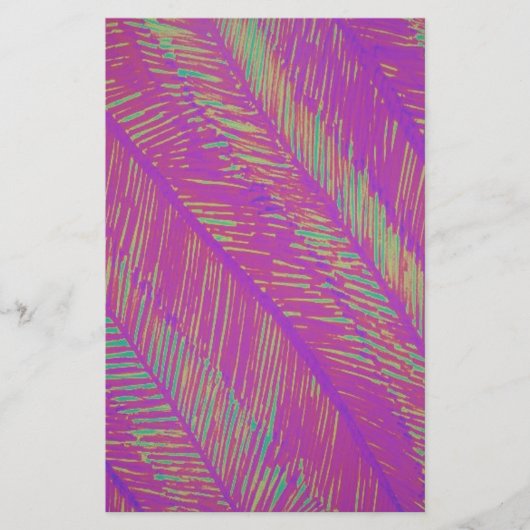 Lila Neon Palms Briefpapier (Vorderseite)