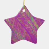 Lila Neon Palms Keramikornament (Vorne)