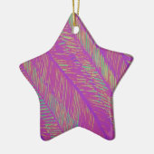 Lila Neon Palms Keramikornament (Links)