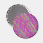 Lila Neon Palms Magnet (Vorderseite/Rückseite)