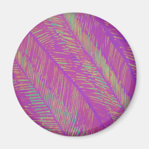 Lila Neon Palms Magnet