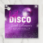 Lila Neon Pink Letzte Disco Junggeselinnen-Abschie Geschenkanhänger (Vorderseite)