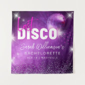 Lila Neon Pink Letzte Disco Junggeselinnen-Abschie Wandteppich (Vorderseite)