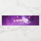 Lila Neon Pink Letzte Disco Junggeselinnen-Abschie Wasserflaschenetikett (Einzelnes Label)