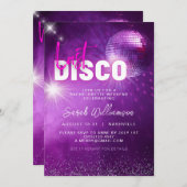 Lila Neon Pink Verspieltes Val Corippo Einladung (Vorne/Hinten)