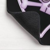 Lila Neon Skull Mousepad (Ecke)