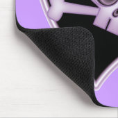 Lila Neon Skull Mousepad (Ecke)