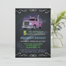 Lila Neon Trucks 5. Geburtstagsparty