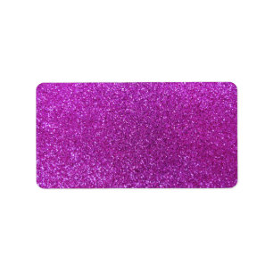 Lila NeonGlitter Adressaufkleber