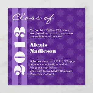 Lila neuer Absolvent oder Änderung der Stern-2013 Ankündigung