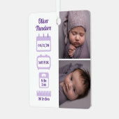 Lila Neugeborenenstadien Ornament Aus Metall (Vorderseite links)