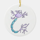 Lila Neuronalbiologie Weihnachten Keramik Ornament (Vorne)