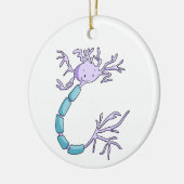 Lila Neuronalbiologie Weihnachten Keramik Ornament (Links)