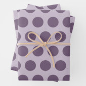 Lila neutrales Polka-Dots-Alternativmuster Geschenkpapier Set (Beispiel)