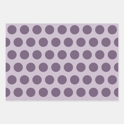 Lila neutrales Polka-Dots-Alternativmuster Geschenkpapier Set (Vorderseite)