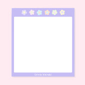 Lila, nicht ausgekleidete Pastell-Blume Notizblock