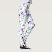 Lila niedliche Blume Leggings (Rechts)