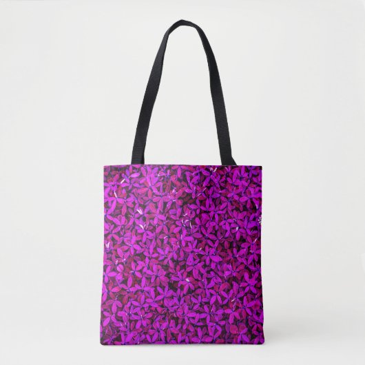 lila Niedliche Blume Tasche (Vorderseite)