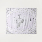 Lila Niedliche Halloween-Kinderdusche Hintergrund Wandteppich (Vorderseite (Horizontal))