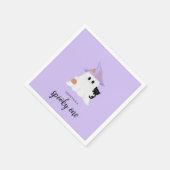 Lila Niedliche Halloween-Party Serviette (Ecke)