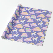 Lila Niedliche Rainbow-Kindermädchen Geschenkpapier (Ungerollt)