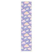 Lila Niedliche Rainbow-Kindermädchen Kurzer Tischläufer (Vorderseite)