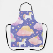 Lila Niedliche Rainbow-Kindermädchen Schürze (Vorderseite)