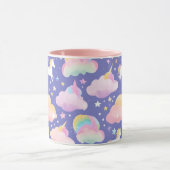 Lila Niedliche Rainbow-Kindermädchen Tasse (Zentrum)