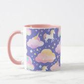 Lila Niedliche Rainbow-Kindermädchen Tasse (Links)