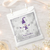 Lila Niedliche Snowman Fvor Bag Geschenktütchen (Ausgeschnitten)