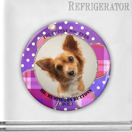 Lila Niedlicher Pet-Keepake-Foto-Magnet Magnet