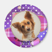 Lila Niedlicher Pet-Keepake-Foto-Magnet Magnet (Vorne)