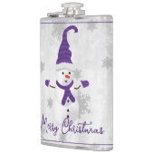 Lila Niedlicher Snowman Holiday Flask Flachmann (Links)
