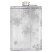 Lila Niedlicher Snowman Holiday Flask Flachmann (Rückseite)