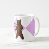 Lila Niedlicher Waldtierbär Kaffeetasse (VorderseiteRechts)