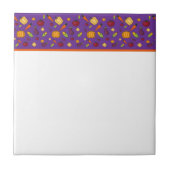 lila niedliches Gemüse Fliese (Vorderseite)