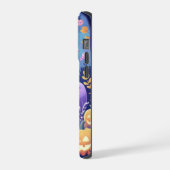 Lila Niedliches Halloween iPhone/iPad Gehäuse iPhone Hülle (Linke Seite)