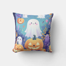 Lila Niedliches Halloween Kissen