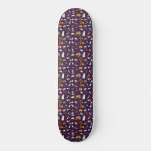 lila niedliches Katzendesign für Katzenliebhaber- Skateboard