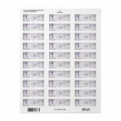 Lila Niedliches Snowman-Adressetikett (Vorne)