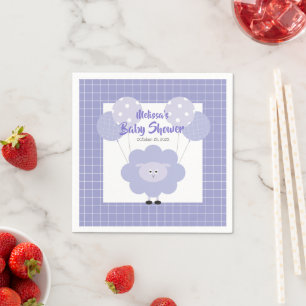Lila Niedliches Sweet Lamb Modernes, einfaches Bab Serviette