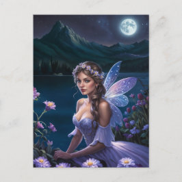Lila Night Fairy Postkarte