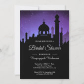 Lila Night Sky Arabian Nights Brautparty Einladung (Vorderseite)