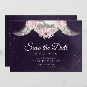 Lila Night Sky Floral Triple Moon Handfasts Save The Date